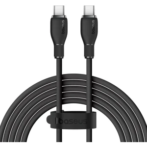 Pudding Serisi Type-C to Type-C 100 Watt Süper Hızlı , Android Uyumlu , İPhone 15 , Macbook , iPad  Serileriyle Uyumlu 100W PD Hızlı Şarj ve Data Aktarım Kablosu Siyah
