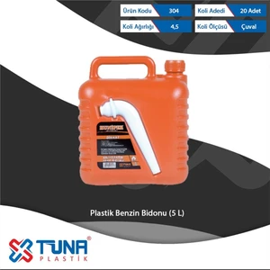 304 Plastik Benzin Bidonu 5 Lt