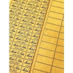 Söz, Nişan, Nikah, Kına, Düğün, Mevlüt Isim Etiketi, Kraft Kalın Kağıt, 100 Adet, 3.2 cm x 1.5 cm