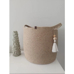 Karelim Home Çok Amaçlı Dekoratif Organizer Hasır Sepet 35X35