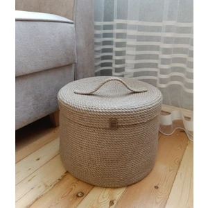 Karelim Home Çok Amaçlı Dekoratif Organizer Hasır Kapaklı Sepet 30X20