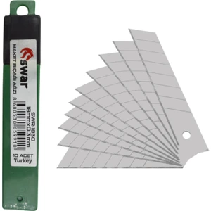 Geniş Maket Bıçağı Yedeği 18 mm 10 Lu 1 Tüp (SWR-1830)