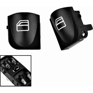 İdeal Otomotiv Mercedes C W203 2000-07 Clk A/c 209 Sürücü Taraf Sol + Sağ 2 Adet Cam Düğmesi Kapağı