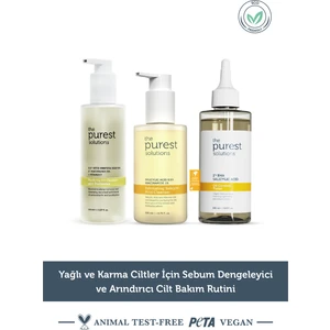 The Purest Solutions Yağlı ve Karma Ciltler için Arındırıcı ve Sebum Dengeleyici Cilt Bakım seti