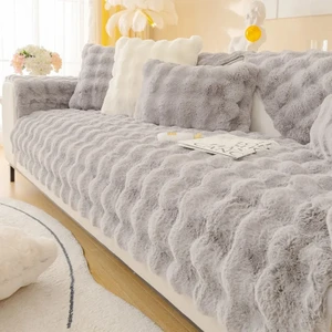 Baladi Home Kalın Tavşan Peluş Üç Kişilik Koltuk Örtüsü ( 80*190CM ) Sadece Oturma Alanı Için
