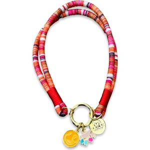 Jespawty Jesspecial Kırmızı Ip Kedi Köpek Kolyesi Charm Uçlu