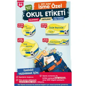 Tuğset Etiket Okul Etiketi Kalem Defter Etiketi Özel Isim Yazılabilen Etiket Seti - Isim Etiketi