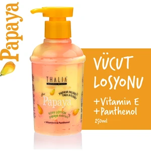 Papaya Kokulu El ve Vücut Losyonu Besleyici Etki 250 ml Tüm Cilt Tipleri İçin