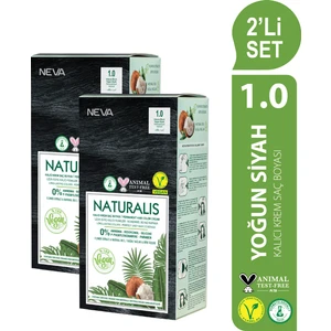 Naturalıs (Vegan) 2'li Set  1.0 Yoğun Siyah Kalıcı Krem Saç Boyası Seti