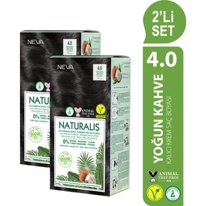 Naturalıs (Vegan) 2'li Set  4.0 Yoğun Kahve Kalıcı Krem Saç Boyası Seti