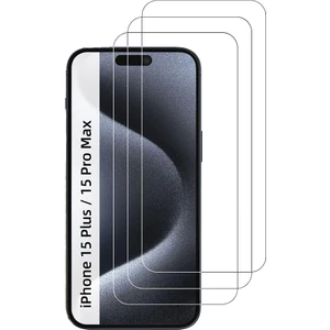 iPhone 15 Pro Max / 15 Plus (6,7") Cam Ekran Koruyucu, Çizilmez, 9h Sertlik, 3'lü Paket