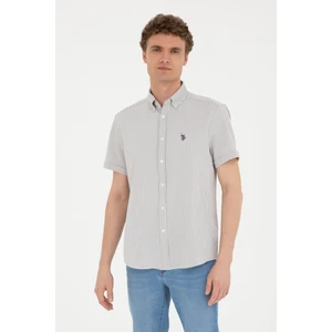 U.S. Polo Assn. Erkek Açık Haki Gömlek Kısa Kollu 50288667-VR183