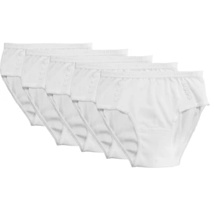 Özkan 0825 5'li Paket Kız Çocuk %100 Pamuklu Ribana Esnek Rahat Papatya Detaylı Külot