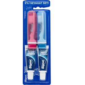 White Now 2'li Seyahat Seti Diş Macunu 16 ml x2 + Diş Fırçası x2