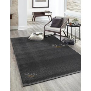 Saraz Halı Dizayn Şönil Dokuma Kayma Yapmaz Makinede Yıkanabilir Leke Tutmaz Kesme Bohem Kilim Antrasit