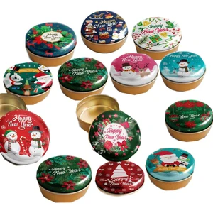 Yeni Yıl Yılbaşı Temalı  Metal Kutu  20 Adet
