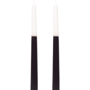 2li Degrade Siyah Konik Şamdan Mum Seti