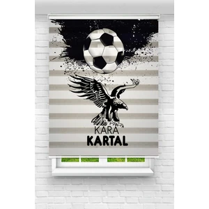 Akel Collection Şampiyon Kara Kartal Baskılı Zebra Perde