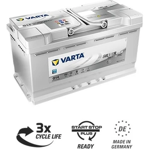 G14 12V 95 Ah 850A AGM Start-Stop Silver Dynamic Akü (Üretim Yılı: 2024)