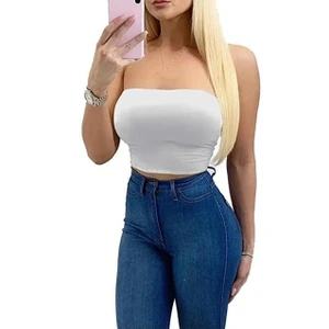 Gardıroza Kadın Straplez Crop Bluz Kısa Crop Askısız Crop Askısız Bluz