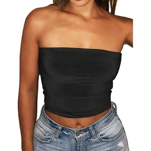 Gardıroza Kadın Straplez Crop Bluz Kısa Crop Askısız Crop Askısız Bluz