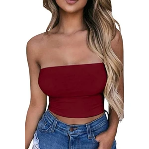 Gardıroza Kadın Straplez Crop Bluz Kısa Crop Askısız Crop Askısız Bluz