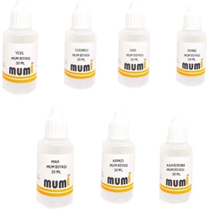 Sıvı Mum Boyası Seti 30 ml 7 Parça