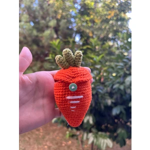 Sumicorn Design Amigurumi Örgü Havuç Kulaklık ve Kablo Koruyucu Aksesuar
