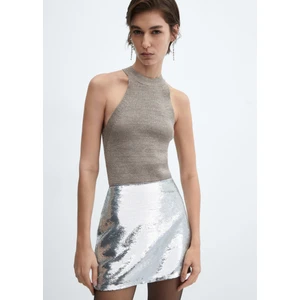 Lurex Askılı Yaka Üst