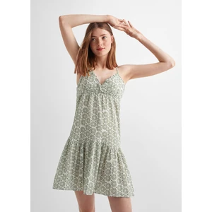 Volanlı Desenli Elbise