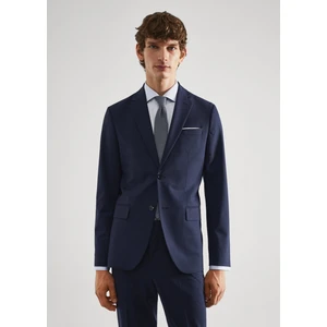 Mango Man Slim Fit Kareli Yün Takım Elbise Ceketi
