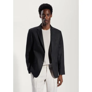 Man %100 Keten Slim Fit Blazer Ceket Ceket