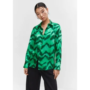 Saten Baskılı Gömlek