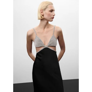 Taşlı Saten Elbise