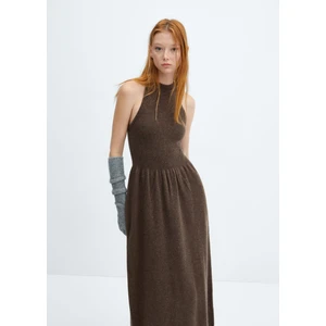 Halter Yaka Yün Elbise