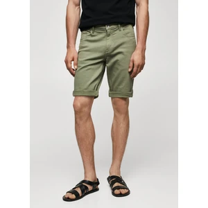 Mango Man Dar Kesim Denim Bermuda Şort