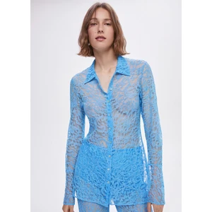 Fiyonklu Gipür Gömlek