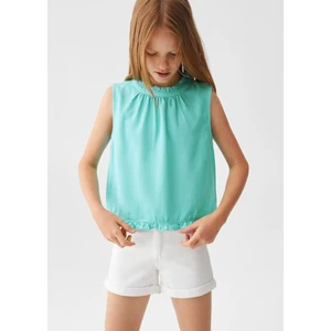 Mango Kids Toparlanmış Pamuklu Bluz