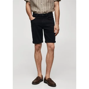Mango Man Dar Kesim Denim Bermuda Şort