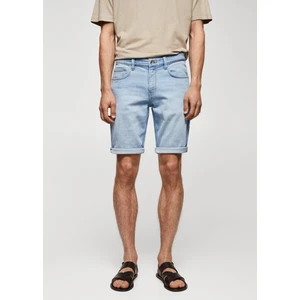 Mango Man Dar Kesim Denim Bermuda Şort