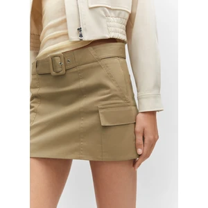 Kemerli Kargo Mini Etek