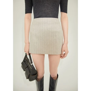 İnce Çizgili Yün Etek