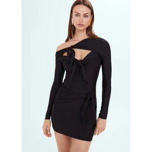 Düğüm Detaylı Dökümlü Elbise