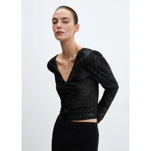 Lurex Jakarlı Bluz