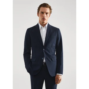 Man  Esnek Kumaştan Slim Fit Baskılı Takım Elbise Ceketi
