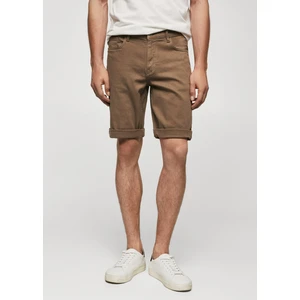 Mango Man Dar Kesim Denim Bermuda Şort