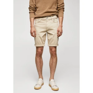 Mango Man Dar Kesim Denim Bermuda Şort