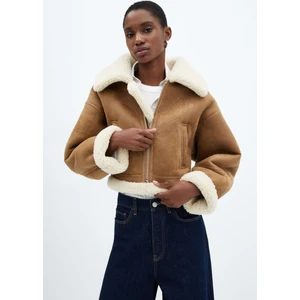 Koyun Postu Astarlı Deri Görünümlü Ceket