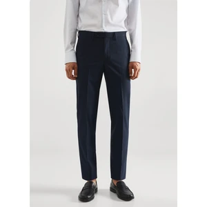 Man Esnek Kumaştan Slim Fit Baskılı Takım Elbise Pantolonu