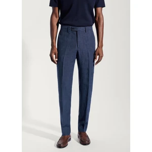 Man %100 Keten Takım Elbise Pantolonu